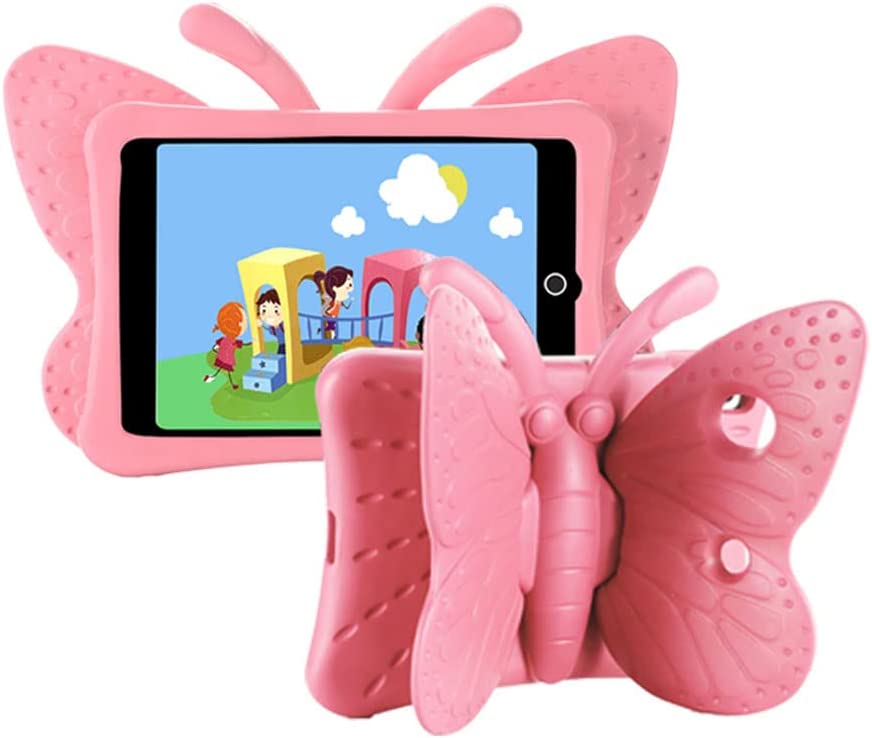 Coque en silicone pour enfants papillon pour iPad 7/8/9 (7e/8e/9e génération) 10,2 Coque en silicone pour enfants papillon pour iPad 7/8/9 (7e/8e/9e génération) 10,2